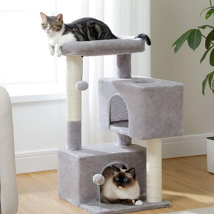 Tour à chat de 80 cm avec double niche et grand perchoir