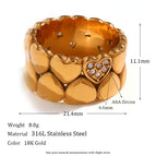 Circumference: 57.2 Diameter: 7.17 / Heart Ring