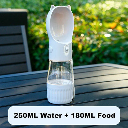 Portable 2-in-1 Dog & Cat Water Bottle and Food Dispenser - Wnkrs