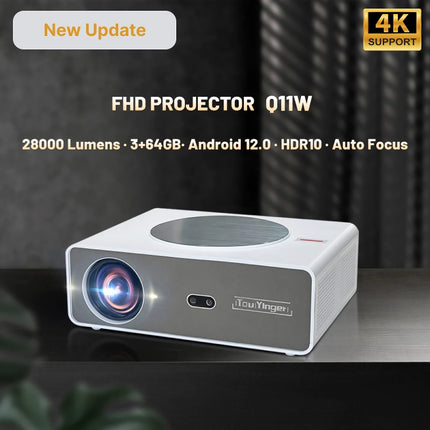 Projecteur Home Cinéma LED 4K 8K avec Android 12, WiFi 5G, mise au point automatique