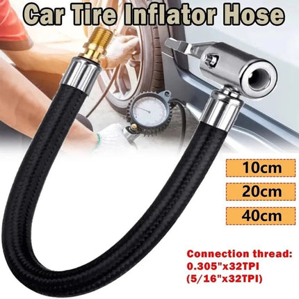 Universal Tire Inflator Hose with Locking Air Chuck for Cars & Bikes - Wnkrs