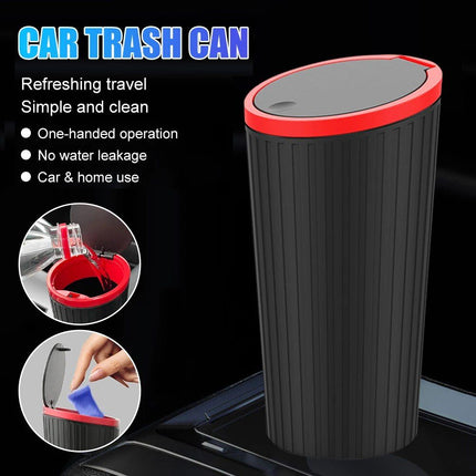 Compact Car Trash Bin with Press Lid - Wnkrs