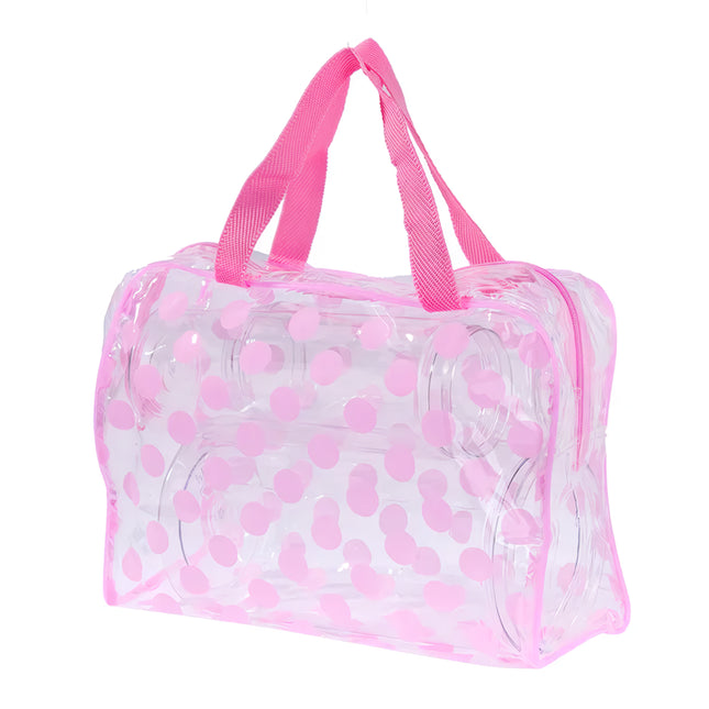 Bolsa de maquillaje impermeable transparente de PVC