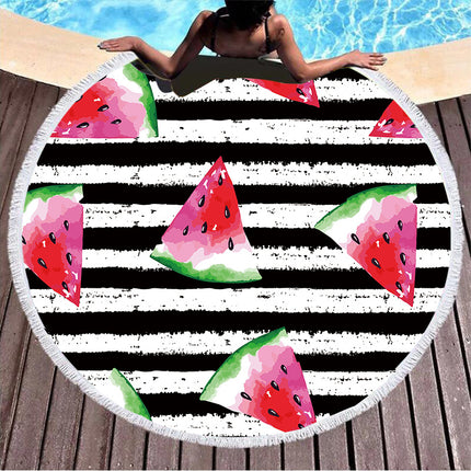 Summer round printed beach towel - Wnkrs