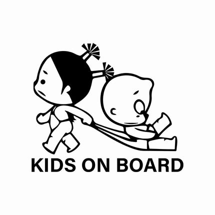 Baby On Board Car Sticker - Funny Child Safety Warning Decal - Wnkrs