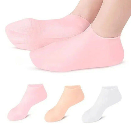 Silicone Spa Moisturizing Gel Socks for Foot Exfoliation & Care - Wnkrs