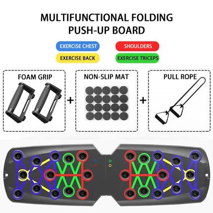 Ensemble de planches de pompes multifonctions pliables pour un entraînement complet du corps