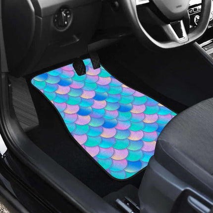 Mermaid Scales Pink Teal Car Floor Mats - Wnkrs