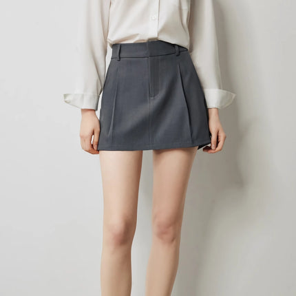 High Waisted A-Line Mini Skirt Pants