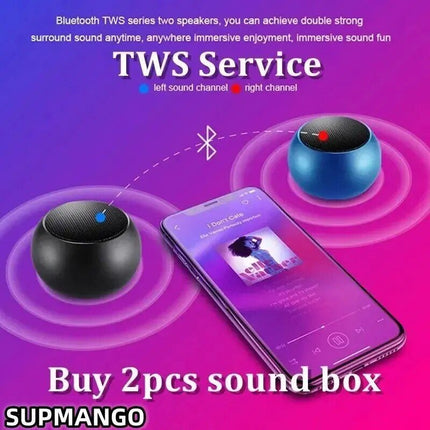 Portable Wireless Bluetooth Speaker with Extra Bass & Metal Build - Wnkrs