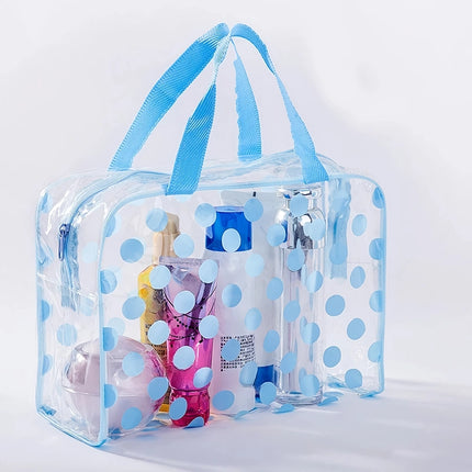 Trousse de maquillage transparente et imperméable en PVC