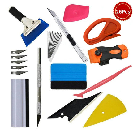 Car Vinyl Tint Film Tool Kit with Magnetic Holder and Carving Knife - Wnkrs