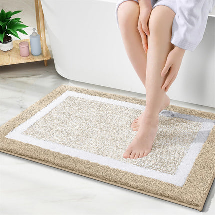 Alfombra de baño extra suave y absorbente: alfombra antideslizante lavable para pisos de baño