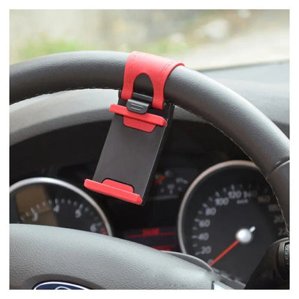 Universal Car & Bike Steering Wheel Phone Mount - GPS/Navigation Holder - Wnkrs