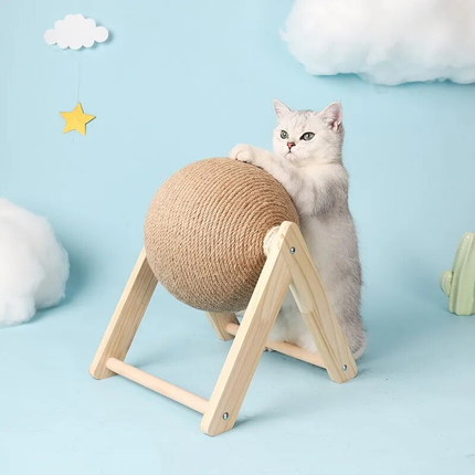 Griffoir à boule pour chat Broyeur de pattes écologique