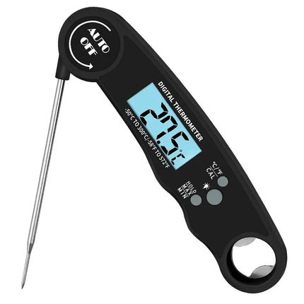 Thermomètre à viande numérique portable pour cuisine avec sonde pliable