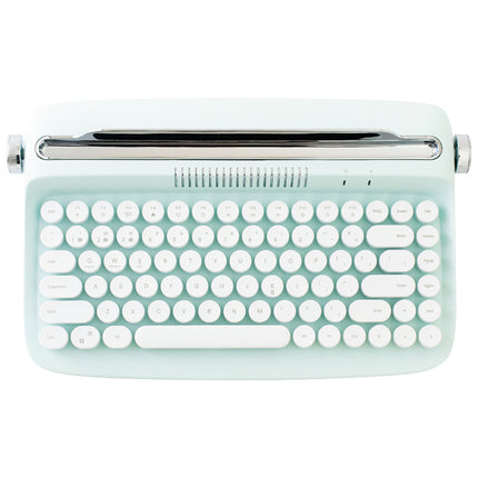 Retro Wireless Bluetooth Typewriter Keyboard with Integrated Stand