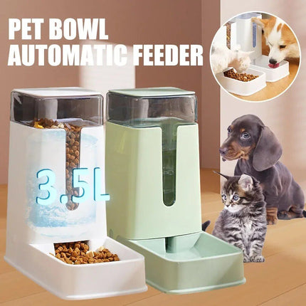 Automatic Pet Feeder & Water Dispenser Set - 3.5L - Wnkrs