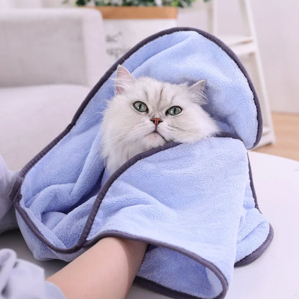 Couverture douce à séchage rapide pour chat et chien - Serviette de bain pour animaux de compagnie