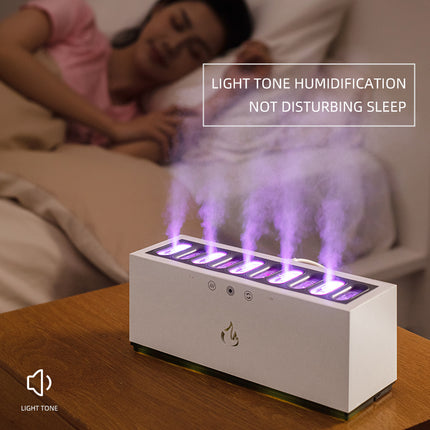 Ultrasonic RGB LED Flame Effect Humidifier & Diffuser - 900ML Mist Maker for Home & Office