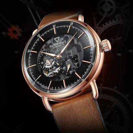 Elegante reloj mecánico automático para hombre