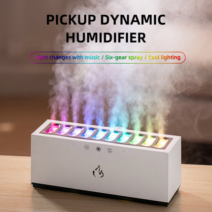 Ultrasonic RGB LED Flame Effect Humidifier & Diffuser - 900ML Mist Maker for Home & Office