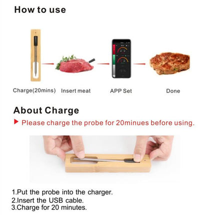 BBQ Probe Wireless Bluetooth BBQ Thermometer - Wnkrs