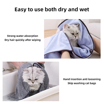 Couverture douce à séchage rapide pour chat et chien - Serviette de bain pour animaux de compagnie