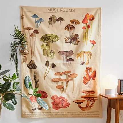 Mushroom Tapestry Wall Hanging