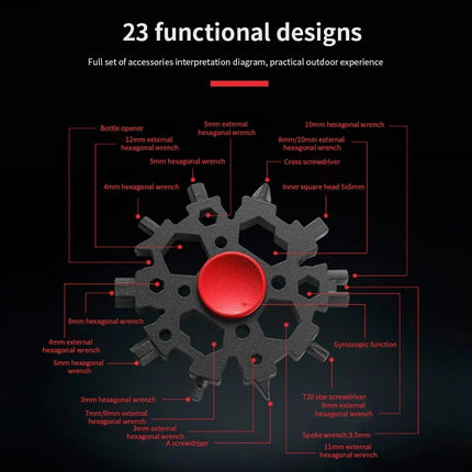 Versatile 23-in-1 Snowflake Multitool: The Ultimate Outdoor Companion - Wnkrs