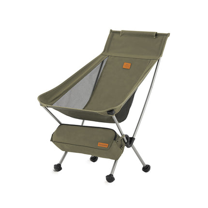 Silla de camping ultraligera plegable con respaldo alto