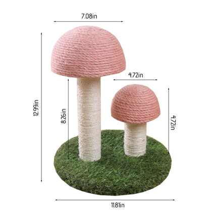 Deluxe Mushroom Cat Climbing Frame & Scratch Post