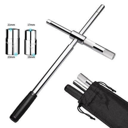 25" Universal Telescoping Tire Lug Nut Wrench with Dual Sockets and Storage Bag - Wnkrs