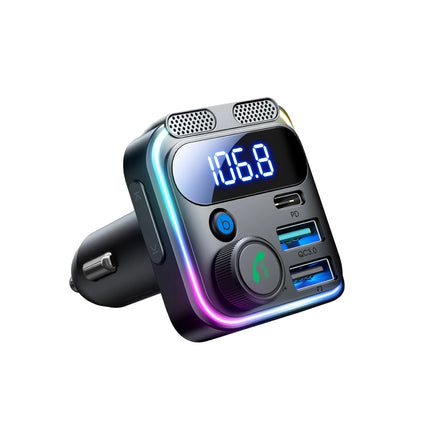 Transmetteur FM Bluetooth 5.3 Adaptateur de voiture avec charge rapide 48 W et appels mains libres