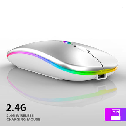 Souris sans fil Bluetooth rechargeable avec rétroéclairage lumineux