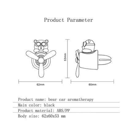 Désodorisant pour voiture Bear Pilot avec diffuseur à hélice
