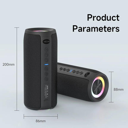 Haut-parleur Bluetooth haute puissance 40 W avec basses stéréo 3D, portable et étanche IPX5