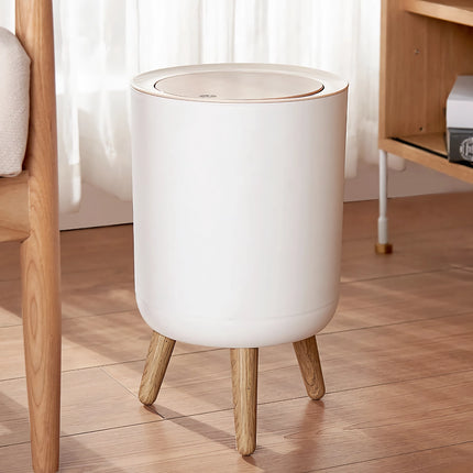 Nordic Style High-Foot Trash Can with Lid