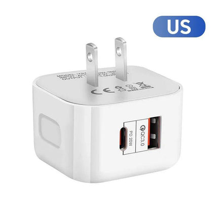 20W USB-C Fast Charger with Quick Charge 3.0 - Universal Adapter for Mobile Phones - Wnkrs