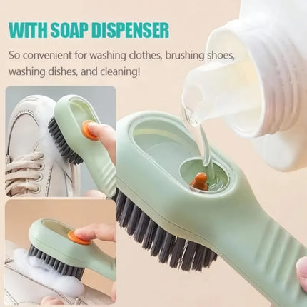 Automatic Liquid Discharge Multifunction Shoe Brush - Deep Cleaning Soft Bristles