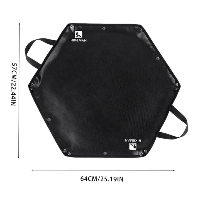 Esterilla hexagonal ignífuga para camping