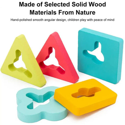 Wooden Animal Shape Puzzle & Stacking Toy for Kids' Development - Wnkrs