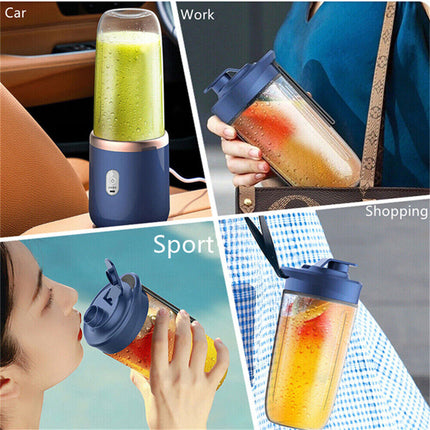 Electric Juice Maker Portable Blender Smoothie Mini Juicer Fruit Machine 400ml - Wnkrs