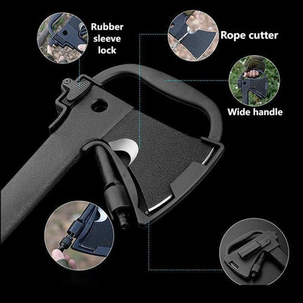 Multifunctional Stainless Steel Outdoor Axe with Lifesaving Whistle - Wnkrs