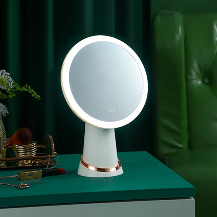 Miroir cosmétique à LED avec 3 réglages de lumière de couleur et commande tactile