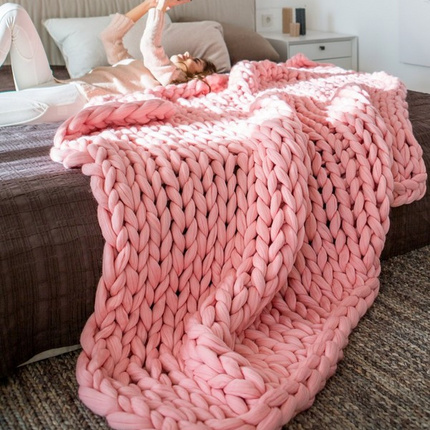 Acrylic woven super thick wool blanket - Wnkrs