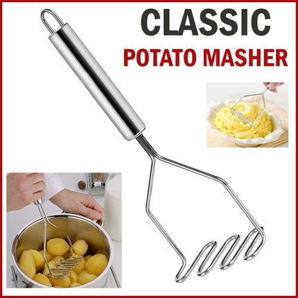 Stainless Steel Handle Potato Masher & Ricer Mash Potatoes Vegetables Tool - Wnkrs