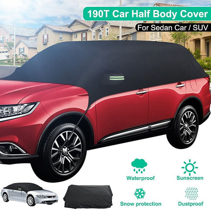 Universal Half Car Cover - Waterproof, UV & Dust Resistant Vehicle Protector - Wnkrs