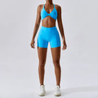 S / Conjunto azul pavo real 1