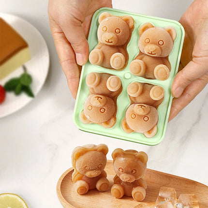 Moule à glaçons en forme d'ours pour friandises glacées